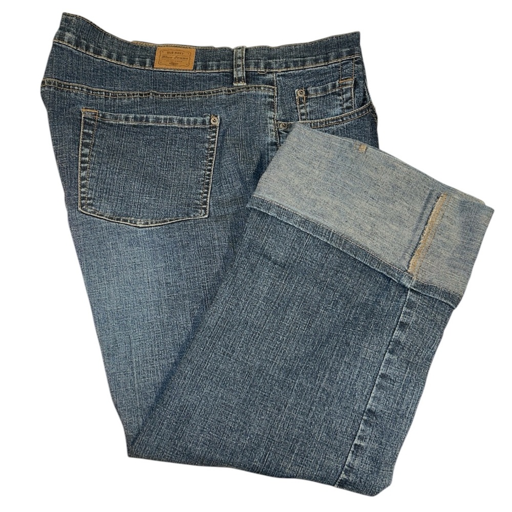 Old Navy Ultra Low Waist Stretch Blue Jean 14 Short/Capris